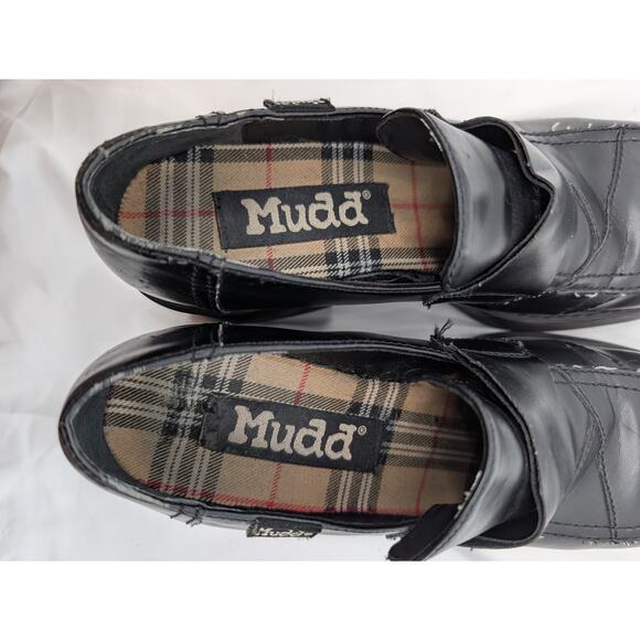 Mudd Tempo 90's Y2K Platform Chunky Heel Loafers Vegan Black Women's 7.5 - Picture 9 of 10